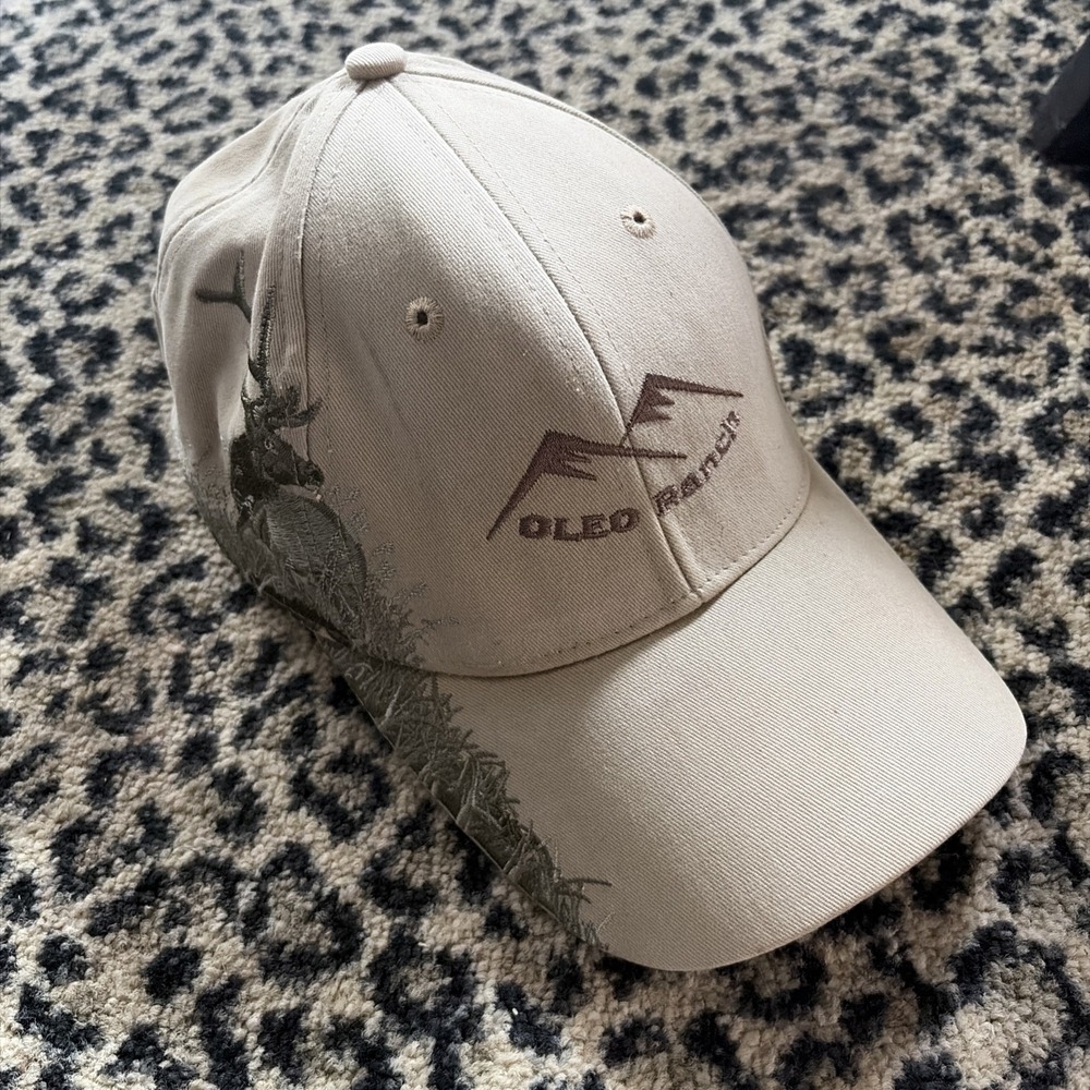 Dri Duck Wildlife Seriesโ Oleo Ranch Lake City CO Deer Embroidered Hat/Cap Khaki